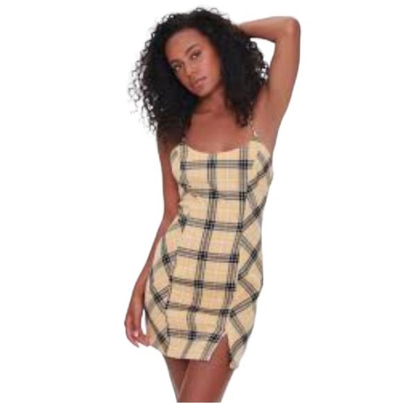FOREVER 21 Yellow Plaid "Clueless" Dress Size S - Picture 8 of 8